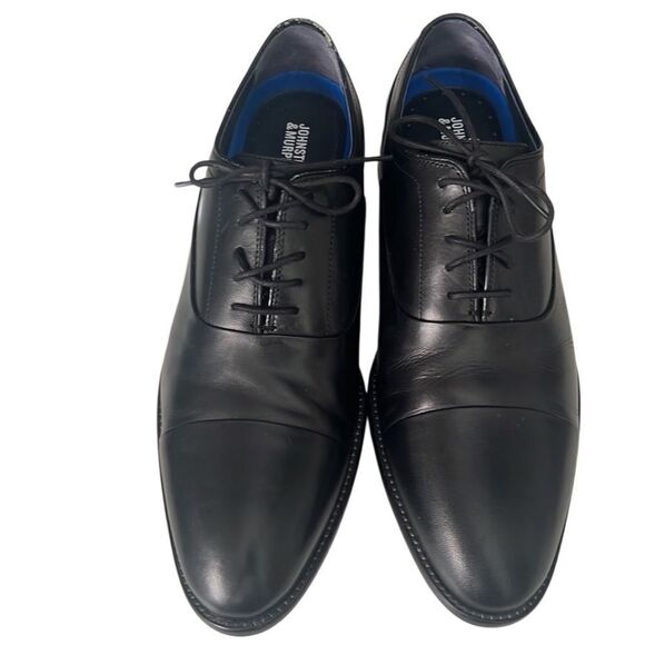 Johnston & Murphy Stockton Black Leather Cap Toe Lace Up Size 11 - Picture 8 of 13